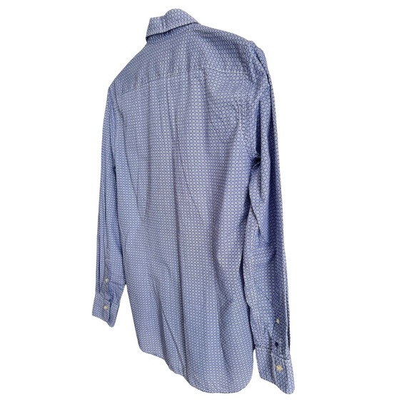 Pierre Cardin Mens Slim Fit Long Sleeve Dress Shirt Size 40 (M) Blue Pattern - Picture 16 of 16